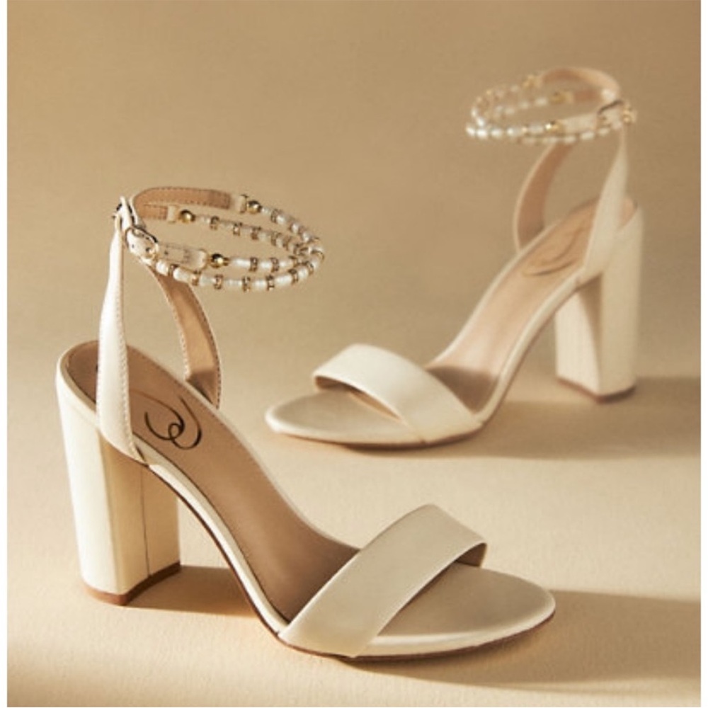 Sam Edelman for BHLDN Freshwater Pearl Cream Heels